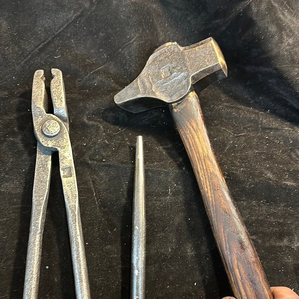 Beginners Blacksmith Tools Package - Hammer, Tongs, Punch – Front Step Forge