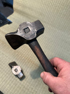 Blacksmith's angle peen hammer