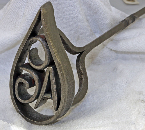“JF” steak branding iron
