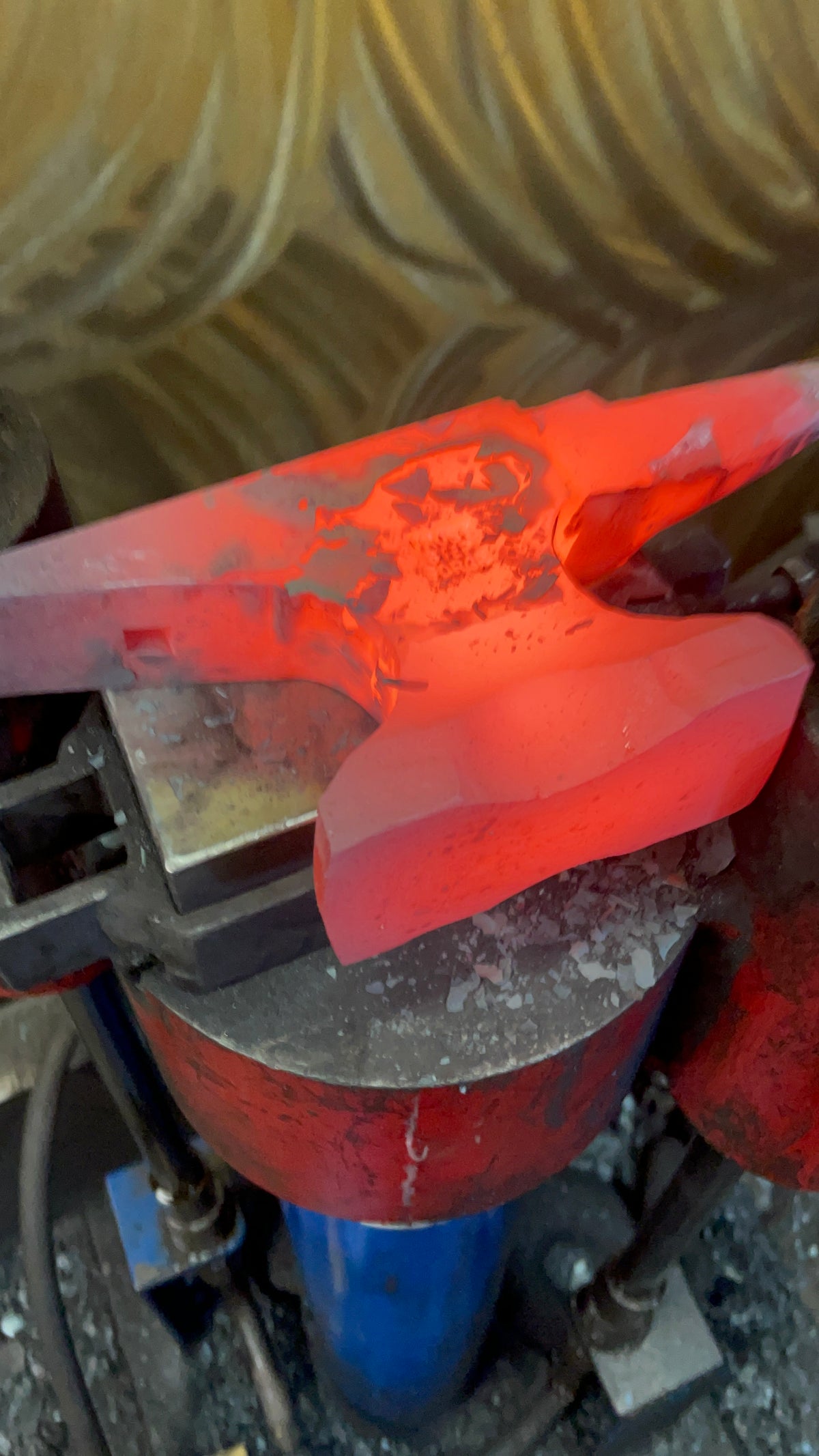 Hand forged anvil