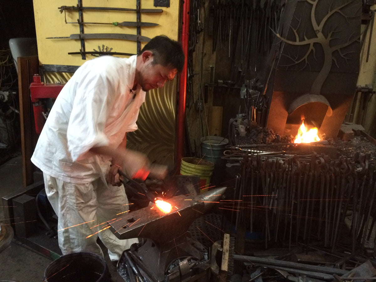 Japanese sword smithing workshop