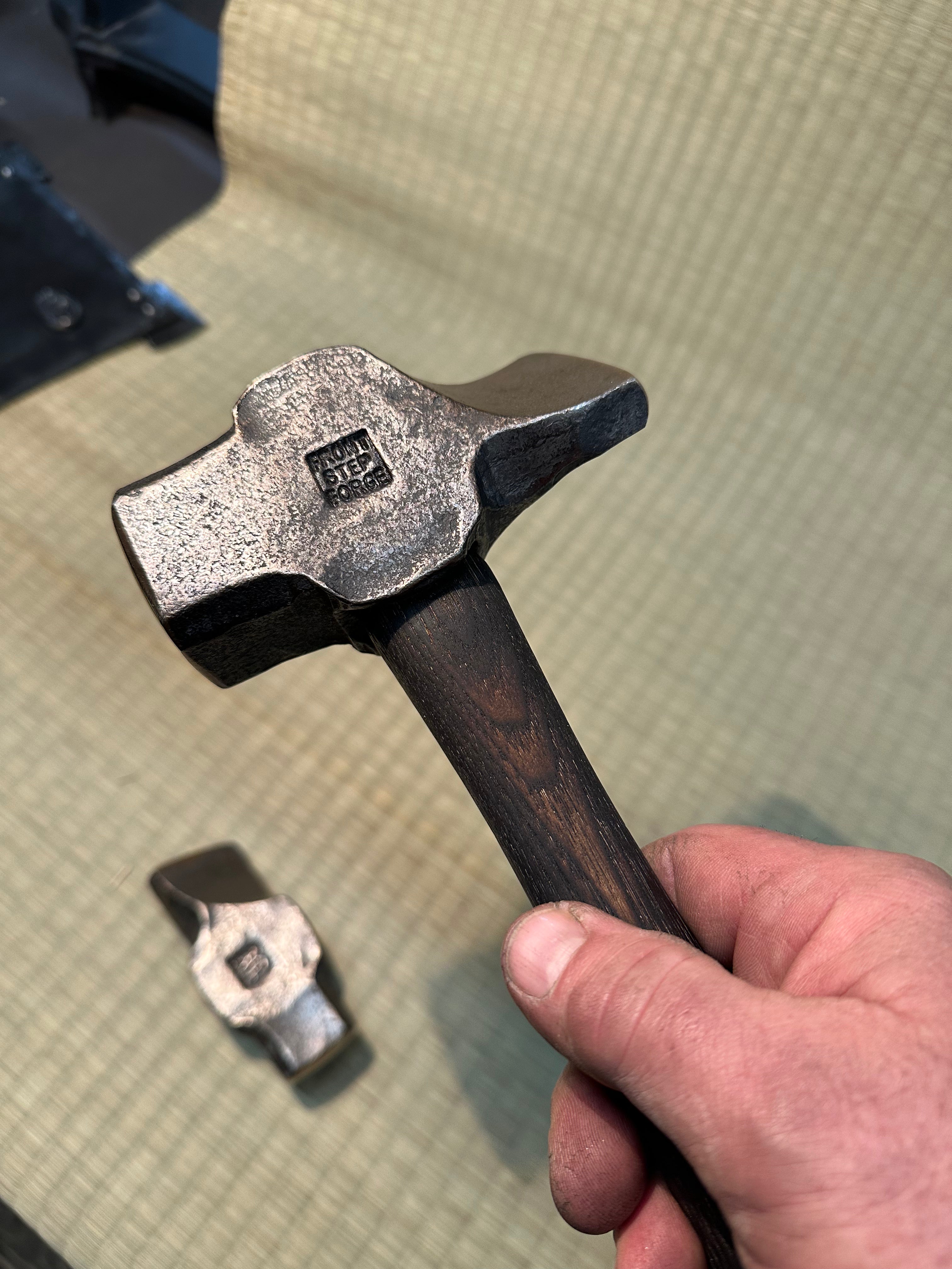 Blacksmith's angle peen hammer
