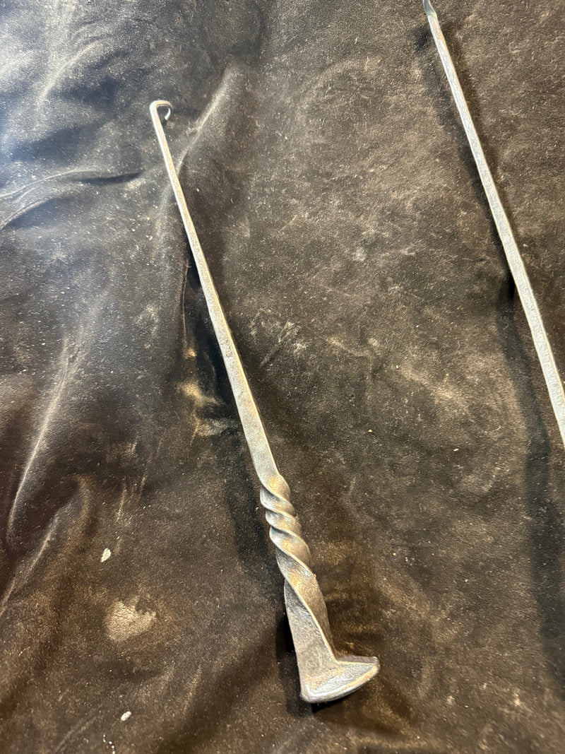 Rail road spike bbq flipper