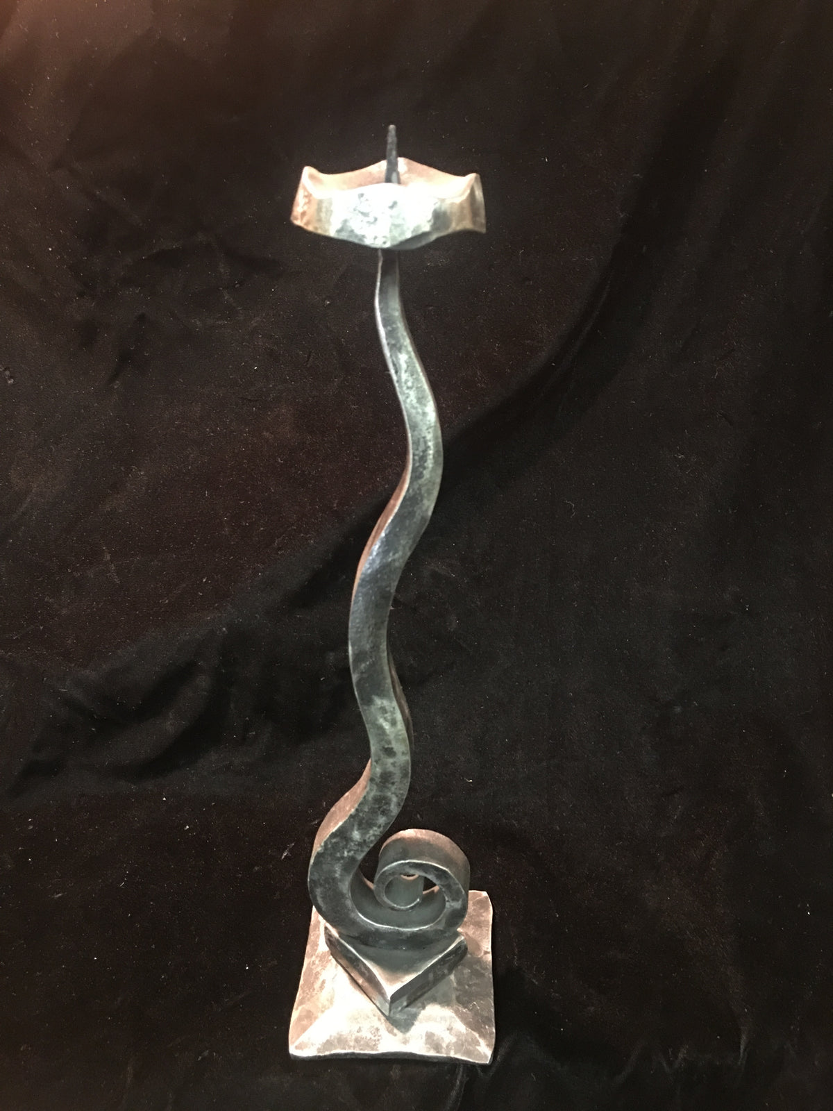 Tapering Column with Scroll Base candle holder