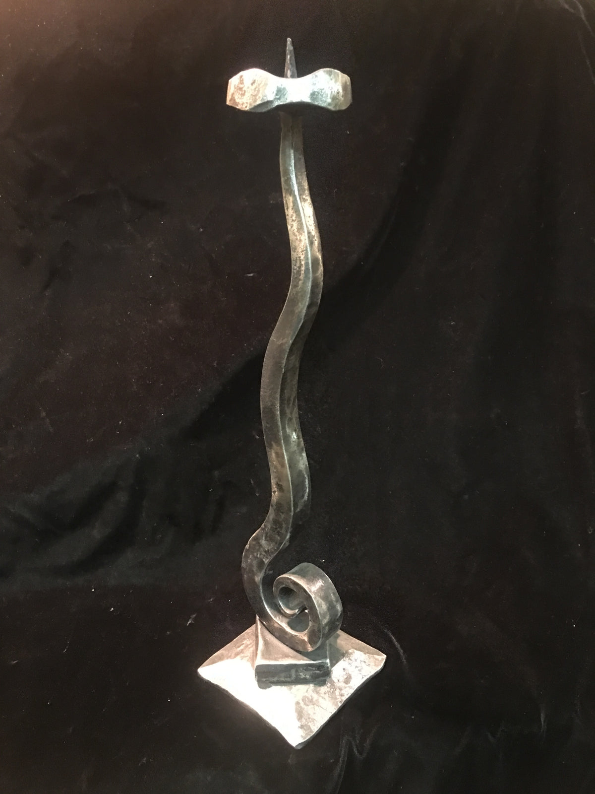 Tapering Column with Scroll Base candle holder