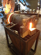 Propane fueled blacksmith gas forge