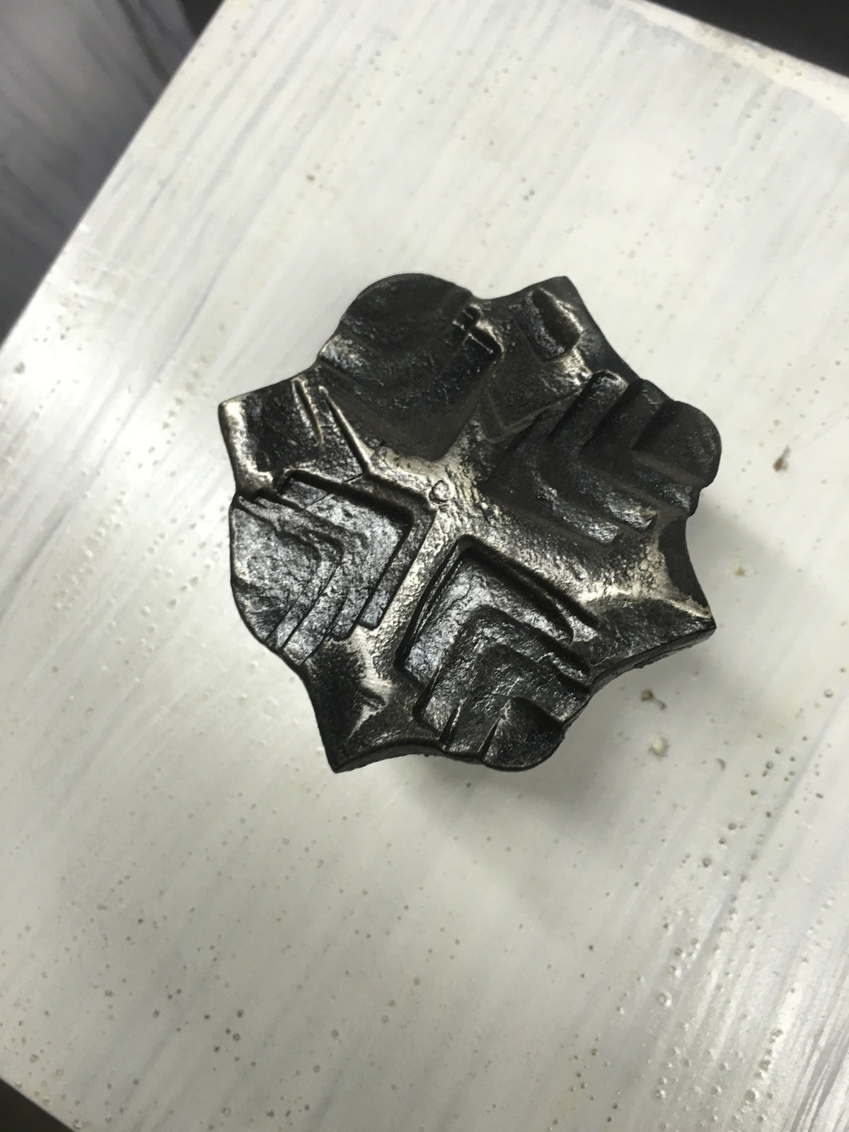 Forged cross cabinet knob