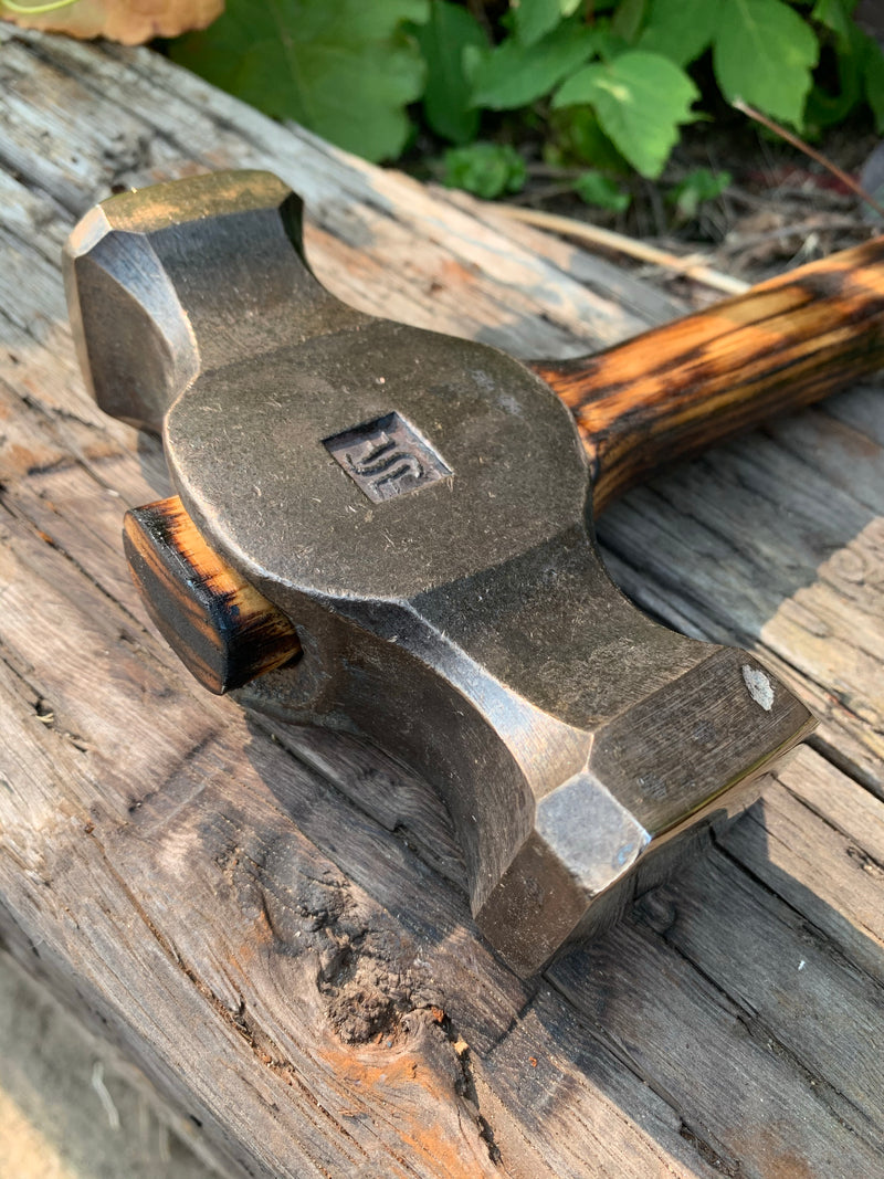 Smooth 3 pound rounding hammer made to order