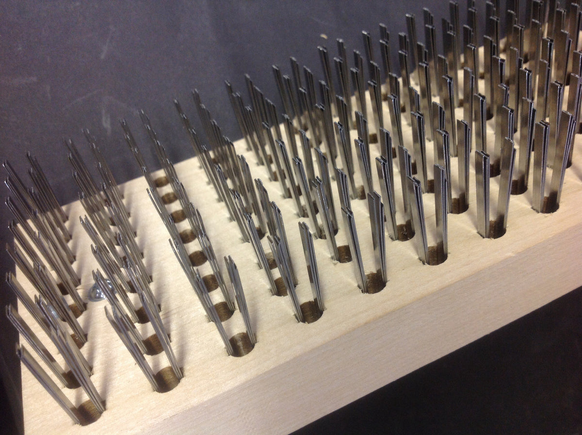 Butcher block wire brushes Blade type