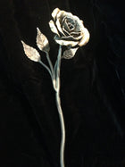 Hand forged iron rose