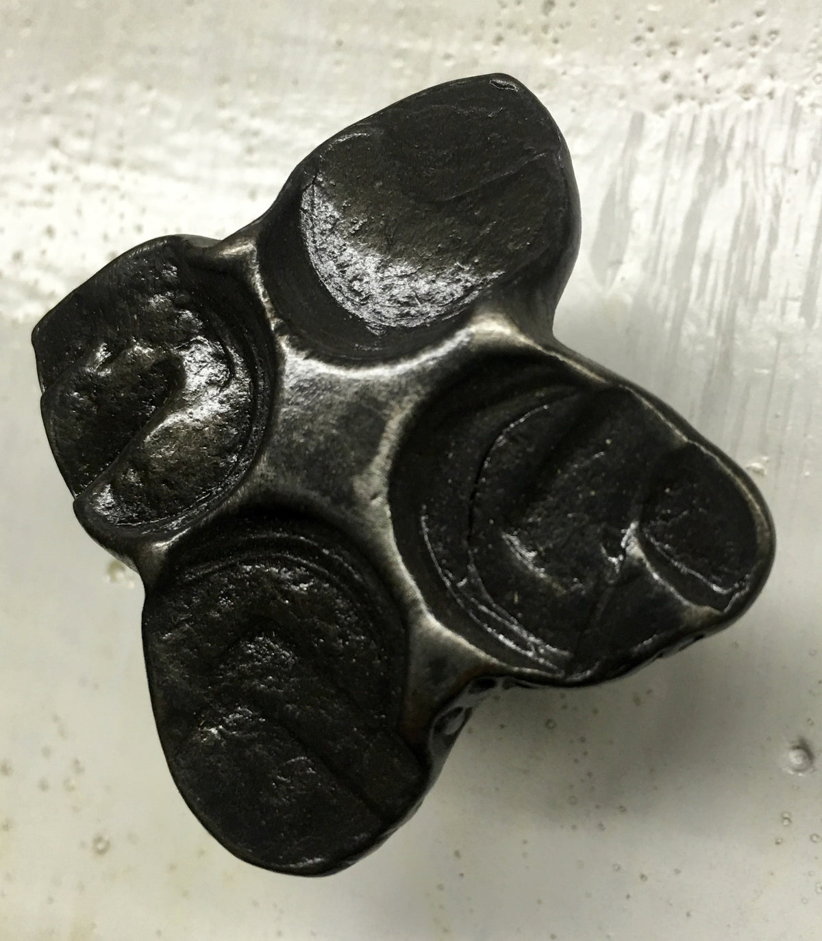 Forged flower petals cabinet knob
