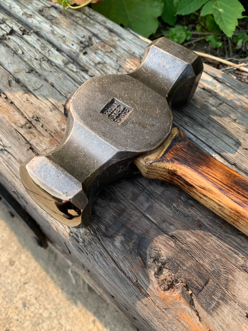 Smooth 3 pound rounding hammer made to order – Front Step Forge
