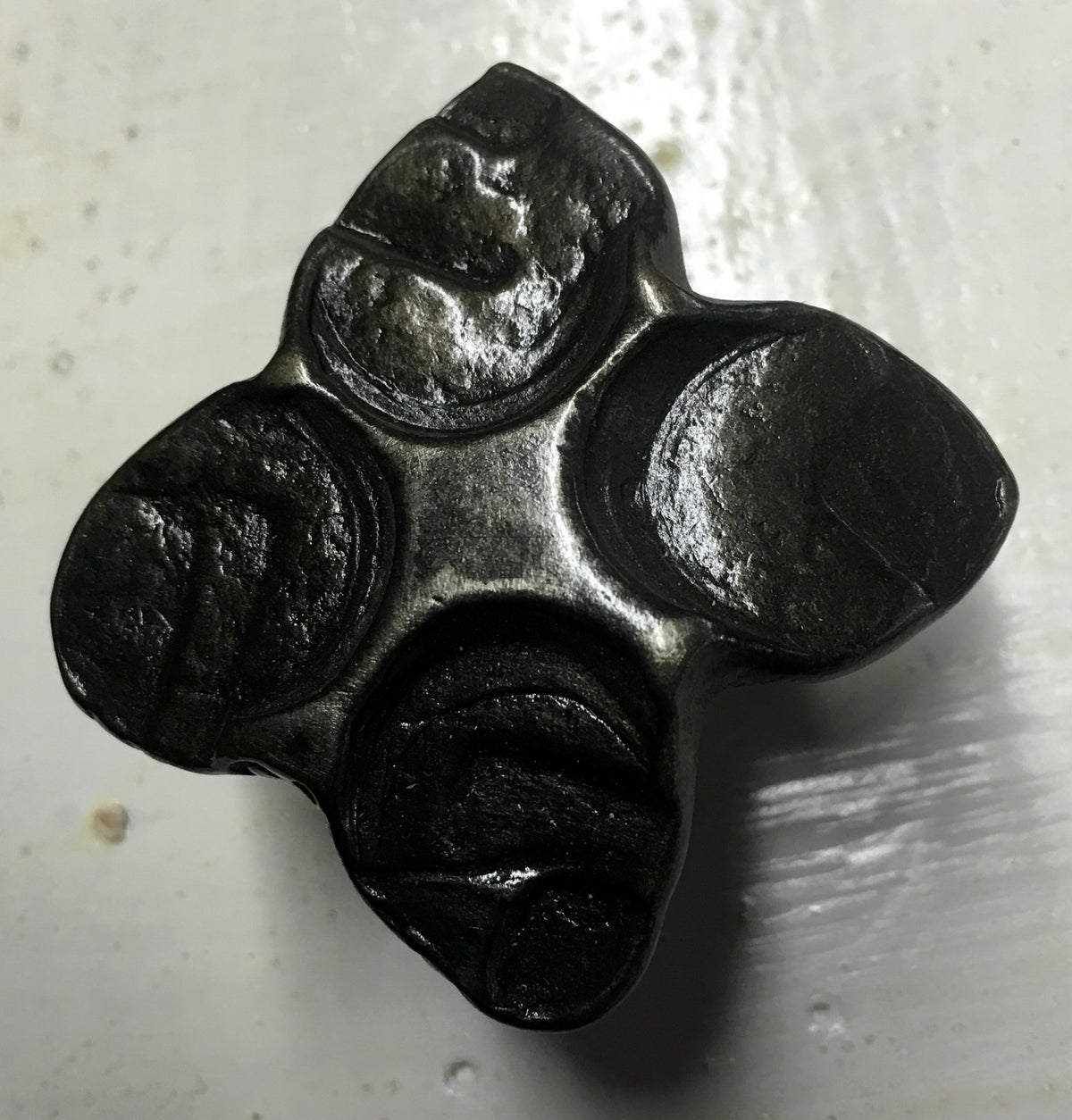 Forged flower petals cabinet knob